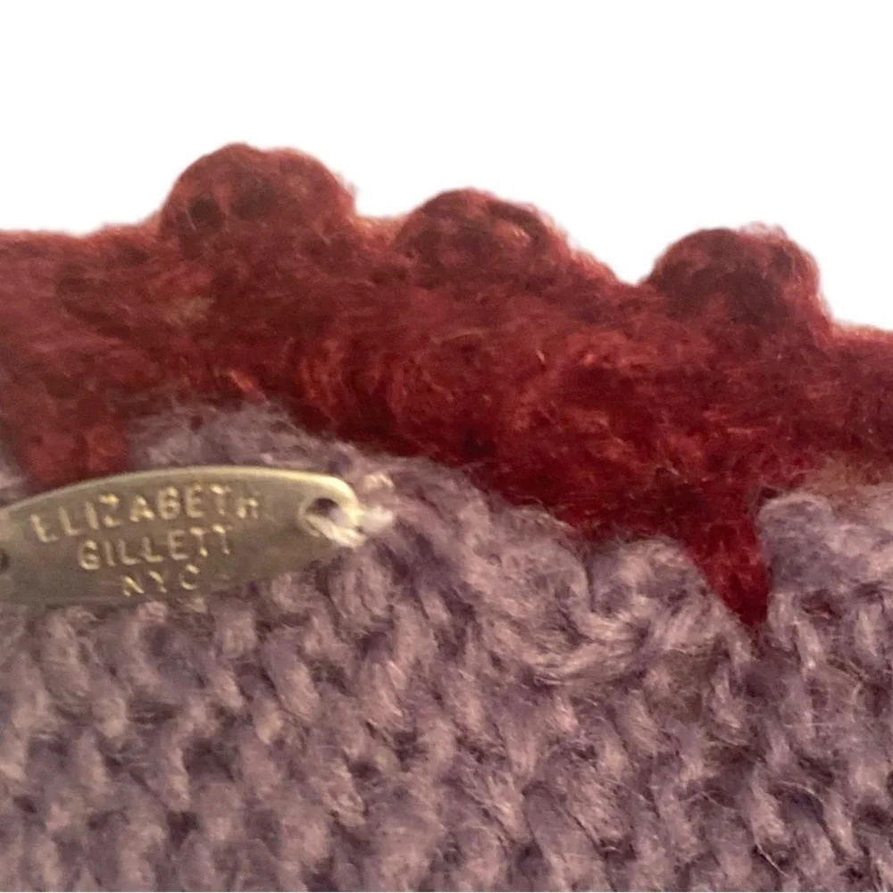 Elizabeth Gillett NYC Lavender and Purple Scarf - 63” Long - Picture 4 of 4
